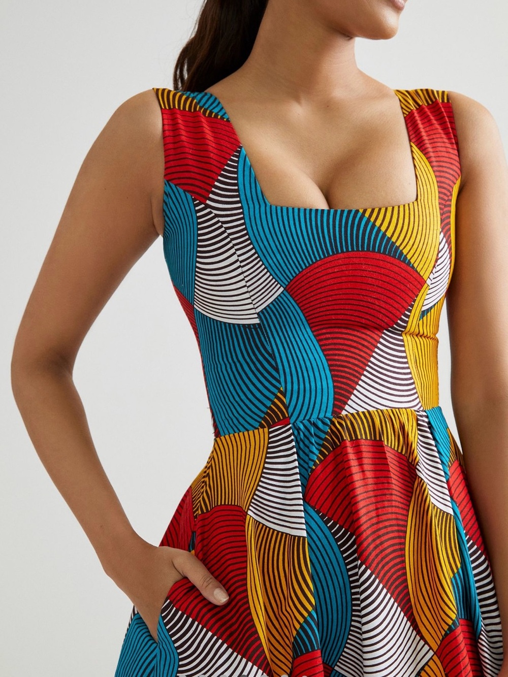 Anthropologie Multi-Color Geometric Maxi Dress - Picture 2 of 4